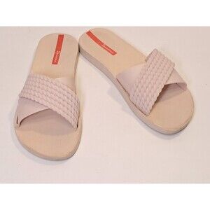 Ipanema Pale Pink Braided Slide Sandals